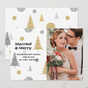 Verheiratet & Merry Festive Glitzer Foto