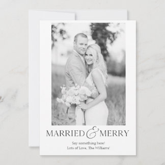 Verheiratet & Merry Simple First Christmas Card Feiertagskarte