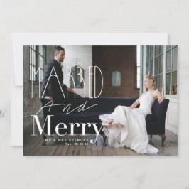 Verheiratet & Merry| Verheiratetes Coupon - Foto Feiertagskarte