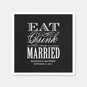 Verheiratet   Personalisiertes Papier Napkins Serviette