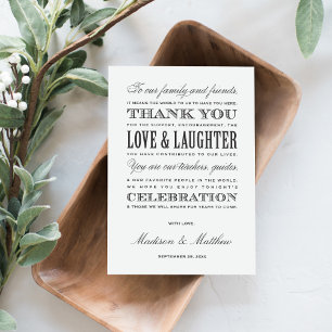 Verheiratet sein Dankeskarten für die Hochzeitsf Dankeskarte