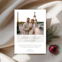 Verheiratet & strahlend Elegantes Skript-Foto von