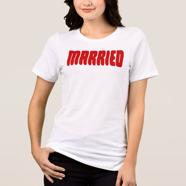 Verheiratet Tri-Blend Shirt (Vorderseite)