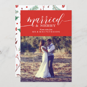 Verheiratet und froh feiertagskarte