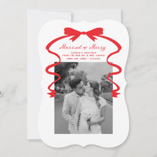 Verheiratet und Fröhlich Bogen Foto Weihnachten Ne