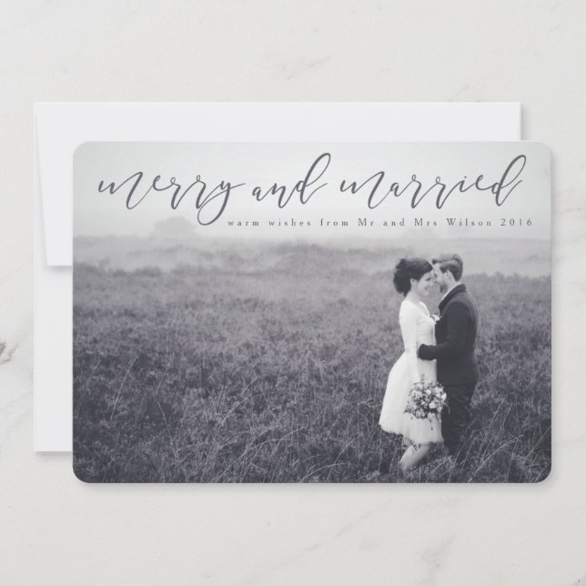 verheiratet und fröhlich feiertagskarte (Vorderseite)