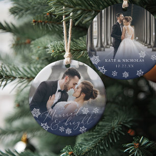 Verheiratet und hell   Weihnachten im Foto Keramik Ornament