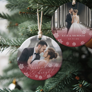 Verheiratet und hell   Weihnachten im Foto Keramik Ornament
