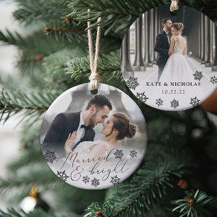Verheiratet und hell   Weihnachten im Foto Keramik Ornament