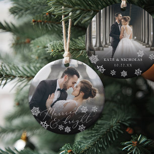 Verheiratet und hell   Weihnachten im Foto Keramik Ornament