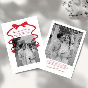 Verheiratet und Merry Bow Foto Weihnachten Neuaufl