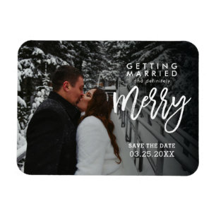 Verheiratet werden und ganz bestimmt Save the Date Magnet