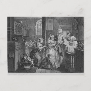 Verheiratet zu einem alten Zimmermädchen Postkarte