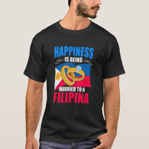 Verheiratet zur philippinischen Flagge Filipino Pi T-Shirt