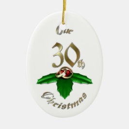 Verheiratete 30. Weihnachtsverzierung Keramik Ornament