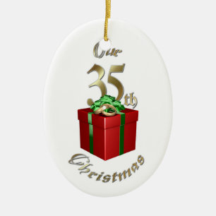 Verheiratete 35. Weihnachtsverzierung Keramikornament