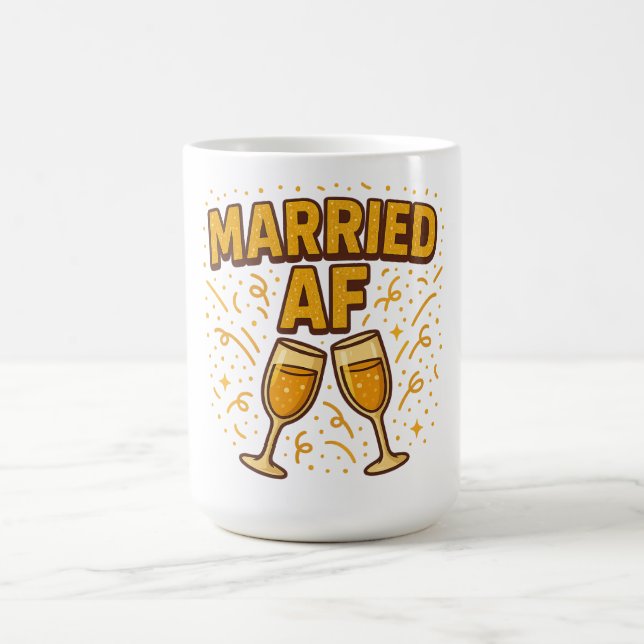 Verheiratete AF-Tasse - Funny Newlywed Gift, Just  Kaffeetasse (Mittel)
