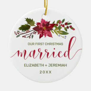 Verheiratete Aquarellpflanze Keramik Ornament