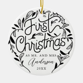 Verheiratete Couple Keramik Ornament