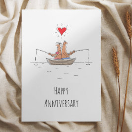 Verheiratete Couple Red Heart Card zum Hochzeitsta