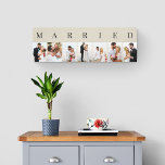 VERHEIRATETE FotoCollage 7 natürliche und schwarze Leinwanddruck<br><div class="desc">Elegante, gedehnte Leinwand, personalisiert mit Ihren Hochzeitsfeiern Fotos. Ein stilvolles Design in einer neutralen Farbpalette aus Natur und Schwarz - perfekt für Neuvermählte und Jubiläumsgeschenke. Die Fotovorlage ist für Sie ein Set, um 7 Ihrer Lieblingsfotos hinzuzufügen, die im Porträtformat in einer einfachen Rasterstil-Foto-Collage dargestellt werden. VERHEIRATET wird in der modernen...</div>