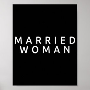 Verheiratete Frau Ehefrau Lustige Hochzeit Ehe Paa Poster