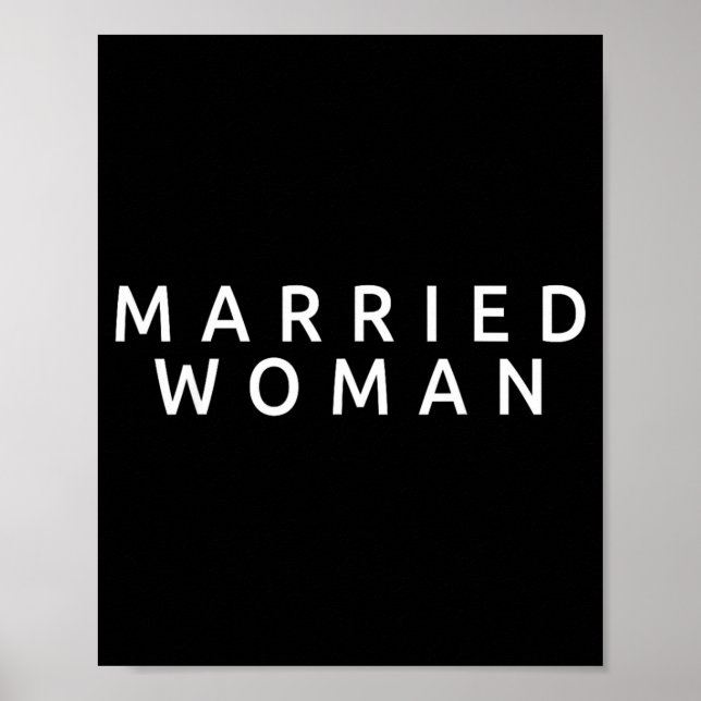 Verheiratete Frau Ehefrau Lustige Hochzeit Ehe Paa Poster (Vorne)