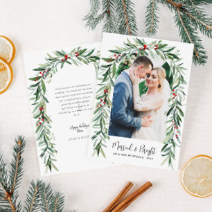 Verheiratete & helle Weihnachtskarte Dankeskarte
