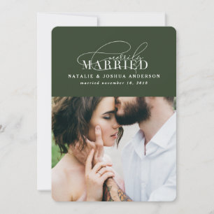 Verheiratete Hochzeitsankündigung Feiertagskarte