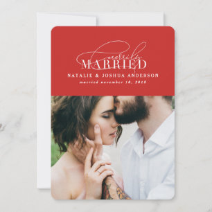 Verheiratete Hochzeitsankündigung Feiertagskarte