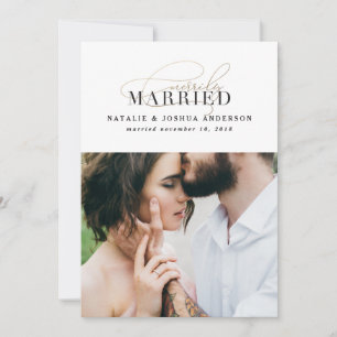 Verheiratete Hochzeitsankündigung Feiertagskarte