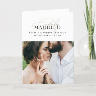Verheiratete Hochzeitserklärung Feiertagskarte