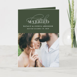 Verheiratete Hochzeitserklärung Feiertagskarte