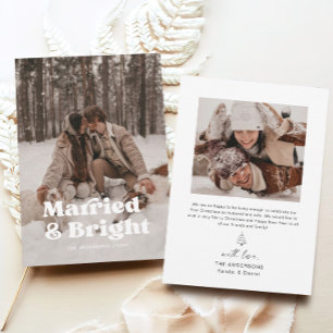 Verheiratete Paare Erstes Foto Weihnachtskarte Einladung