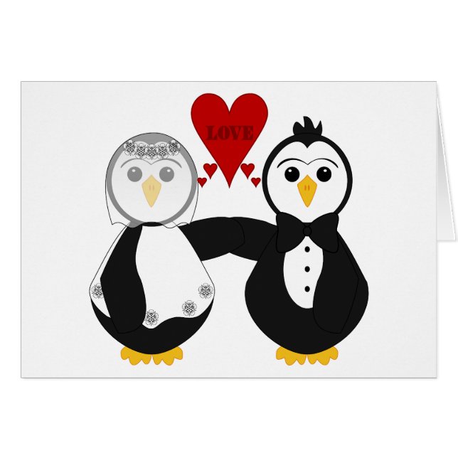 Verheiratete Pinguine denken Liebe (Vorderseite (Horizontal))