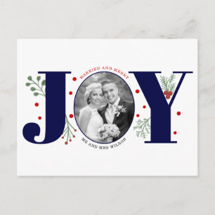 Verheiratete und frohe Marine JOY Weihnachtsfeiert Postkarte