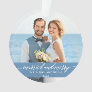 Verheiratete und fröhliche Hochzeitskalligrafie Li Ornament