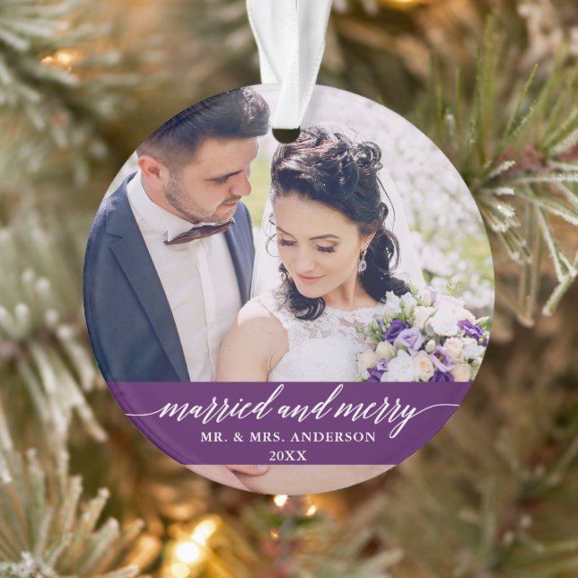Verheiratete und fröhliche Hochzeitskalligraphie L Ornament (Baum)