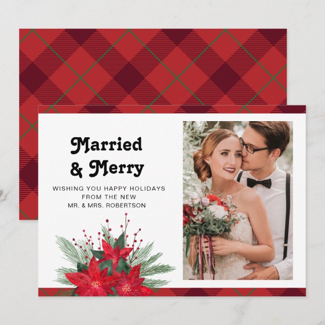 Verheiratete und fröhliche Weihnachtsfeier Foto Bl (Vorne/Hinten)