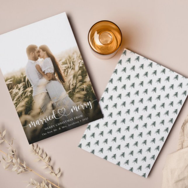 Verheiratete und fröhliche Weihnachtskarte des Fot Einladung (Von Creator hochgeladen)