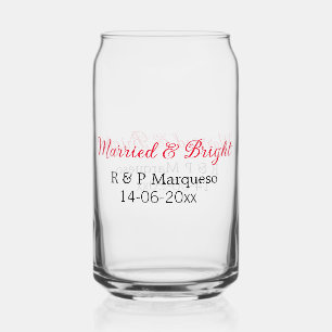 Verheiratete und helle Paarnamen Hochzeitsdatum hi Dosenglas