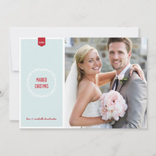 Verheiratete Weihnachten   Fotokarte für Neugebore