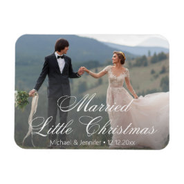 verheiratete Weihnachten Hochzeit Foto Urlaub Magnet