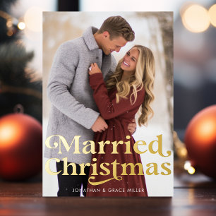 Verheiratete Weihnachten Klassiker Traditionelle T Folien Feiertagskarte