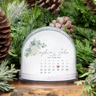 Verheiratete Weihnachtsfeier Schneekugeln