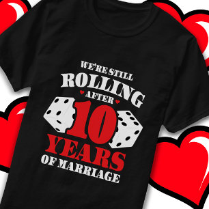 Verheirateten 10 Jahre lustiges 10-jähriges Jubilä T-Shirt