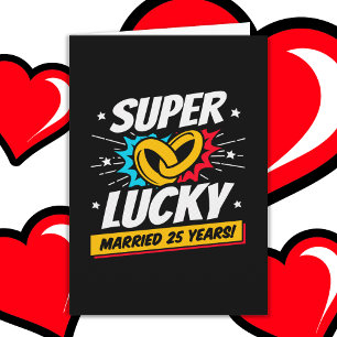 Verheirateten 25 Jahre Glück 25. Hochzeitstag Karte