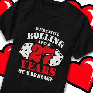 Verheirateten 27 Jahre lustiges 27-jähriges Besteh T-Shirt