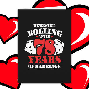 Verheirateten 78 Jahre Funny Funny 78 Jubiläum Karte
