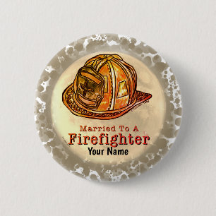 Verheirateter Feuerwehrmann Button